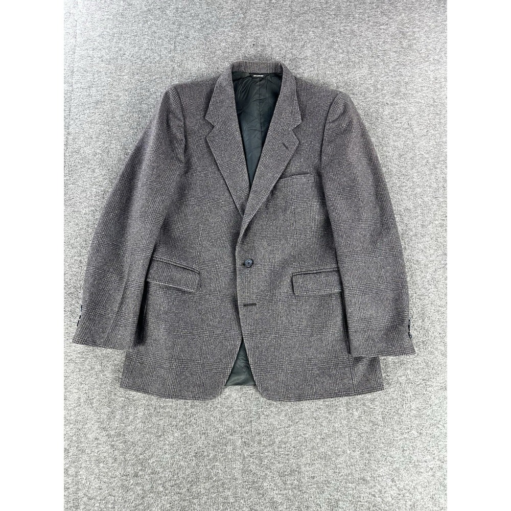 Vintage Givenchy Paris Wool Sport Coat SZ 41 Gray Tweed Single Vent Old Money - Picture 2 of 12